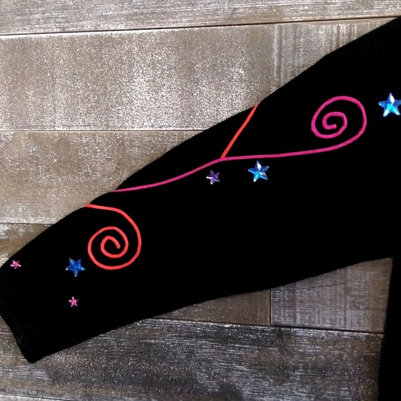 VTG Christina Rotelli Christmas Sweater Sz 1X Embroidered Holiday Santa Claus - Picture 5 of 16